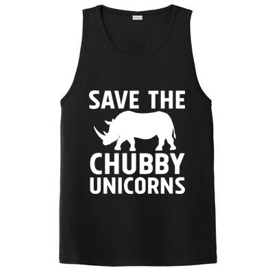 Save The Chubby Unicorns Funny PosiCharge Competitor Tank