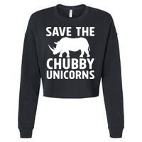 Save The Chubby Unicorns Funny Cropped Pullover Crew