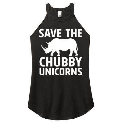 Save The Chubby Unicorns Funny Women's Perfect Tri Rocker Tank