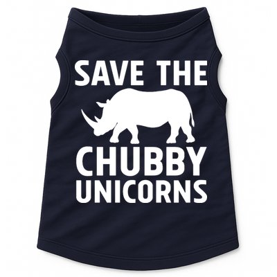 Save The Chubby Unicorns Funny Doggie Tank