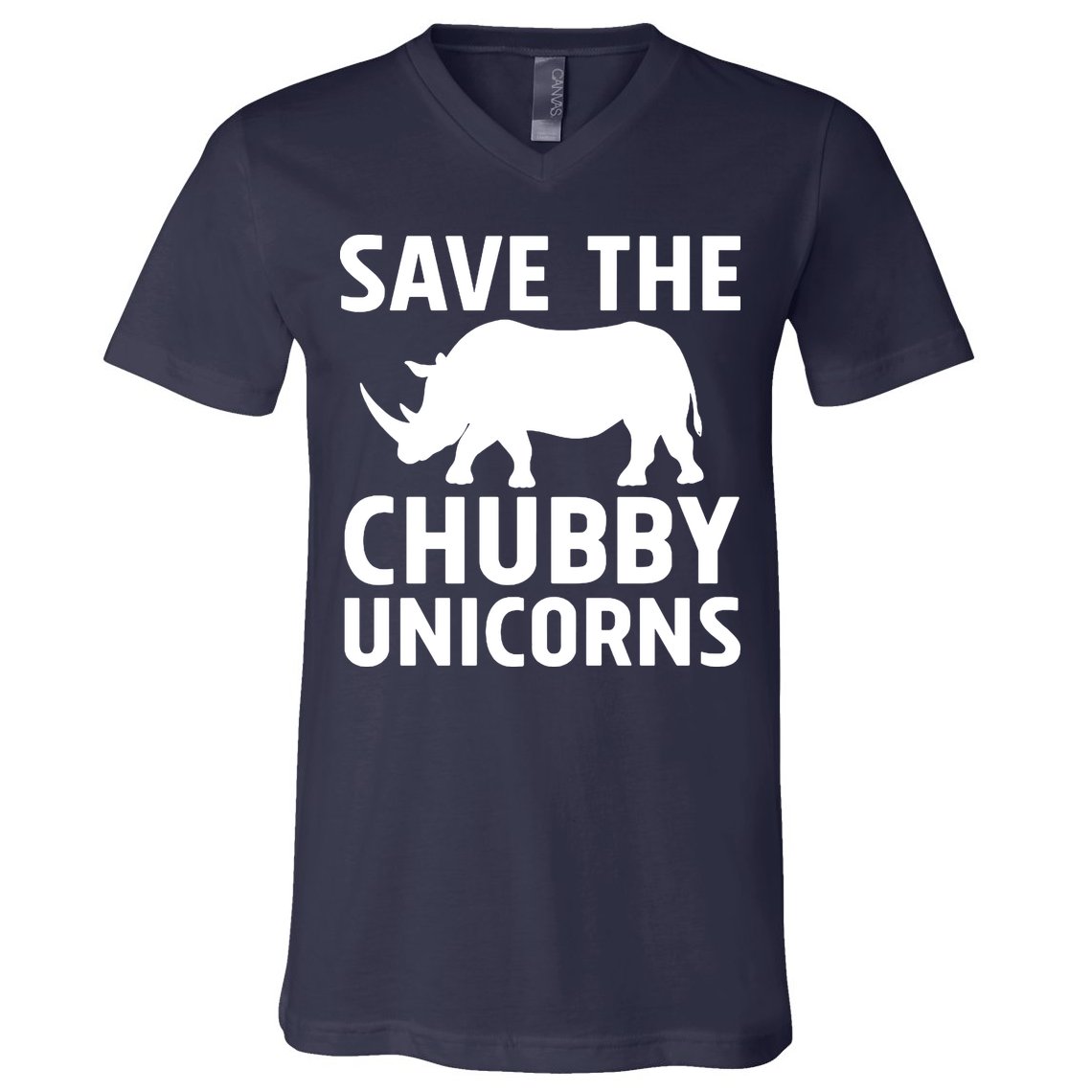 Save The Chubby Unicorns Funny V-Neck T-Shirt