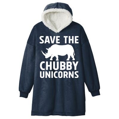 Save The Chubby Unicorns Funny Hooded Wearable Blanket
