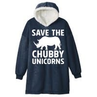 Save The Chubby Unicorns Funny Hooded Wearable Blanket
