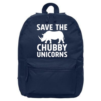 Save The Chubby Unicorns Funny 16 in Basic Backpack