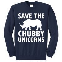Save The Chubby Unicorns Funny Tall Sweatshirt