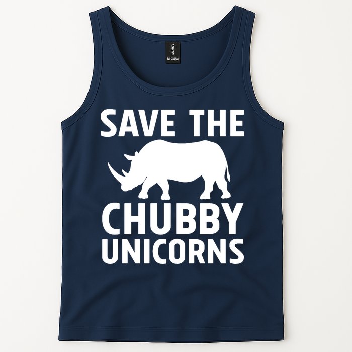 Save The Chubby Unicorns Funny Tank Top