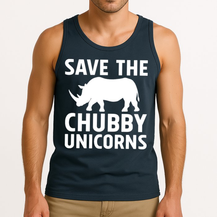 Save The Chubby Unicorns Funny Tank Top