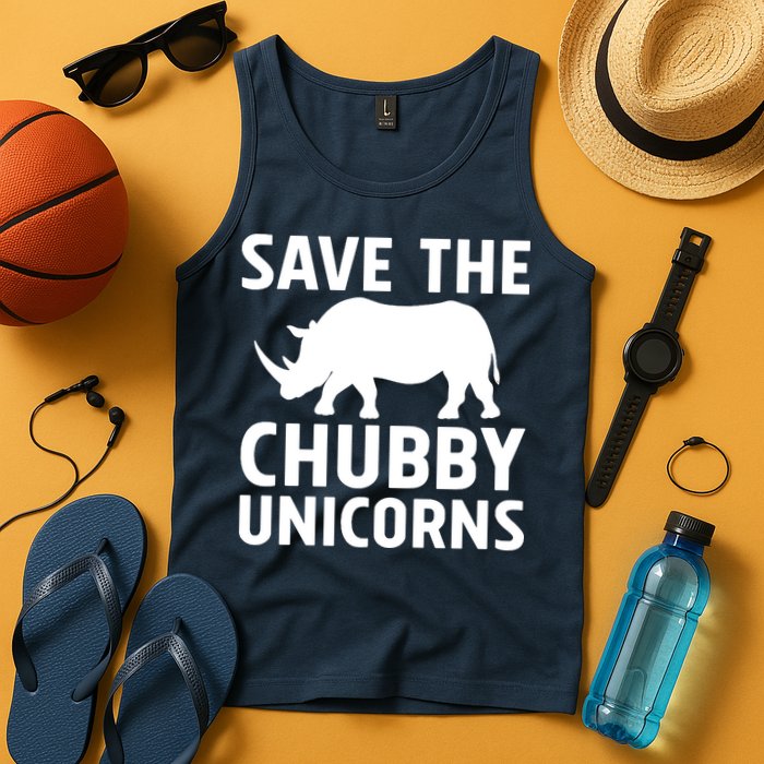 Save The Chubby Unicorns Funny Tank Top