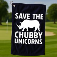Save The Chubby Unicorns Funny Golf Towel