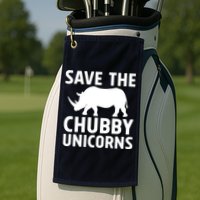 Save The Chubby Unicorns Funny Golf Towel