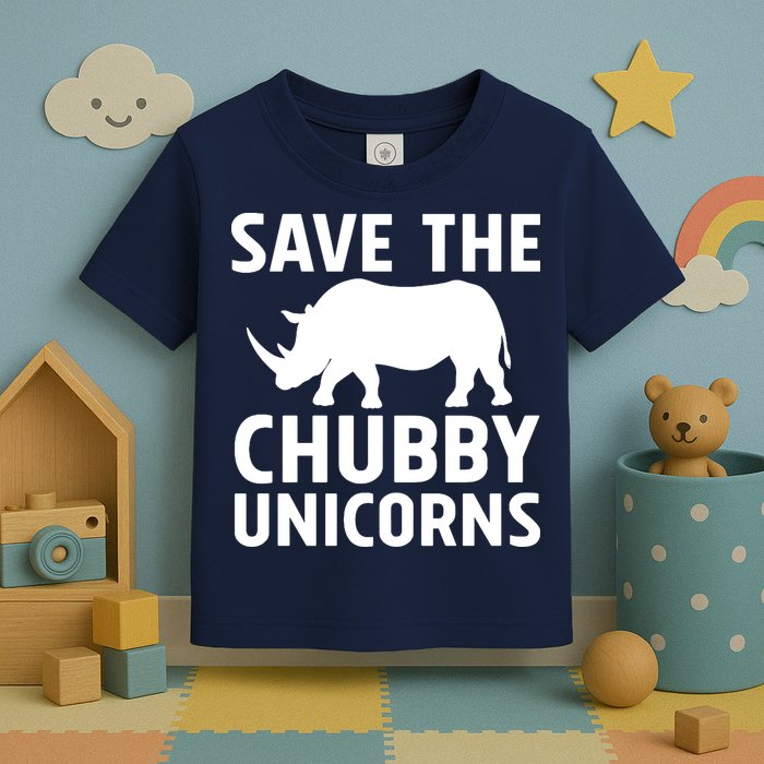 Save The Chubby Unicorns Funny Toddler T-Shirt