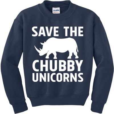 Save The Chubby Unicorns Funny Kids Sweatshirt