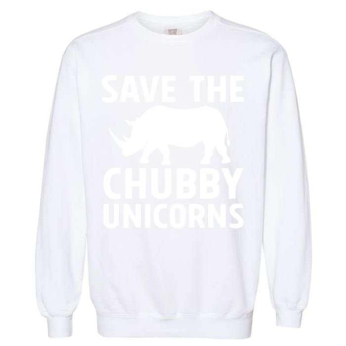 Save The Chubby Unicorns Funny Garment-Dyed Sweatshirt