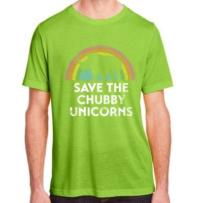 Save The Chubby Unicorns With Rainbow Gift Adult ChromaSoft Performance T-Shirt