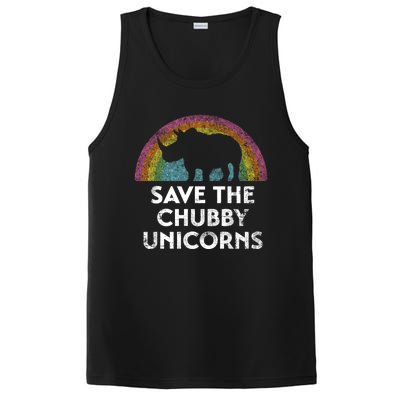 Save The Chubby Unicorns With Rainbow Gift PosiCharge Competitor Tank