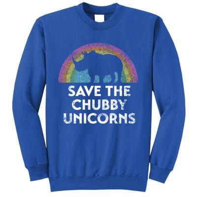 Save The Chubby Unicorns With Rainbow Gift Sweatshirt