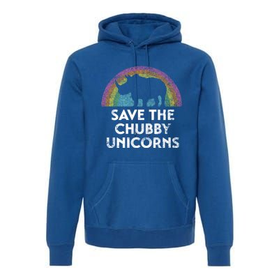 Save The Chubby Unicorns With Rainbow Gift Premium Hoodie