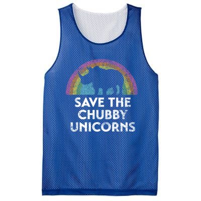 Save The Chubby Unicorns With Rainbow Gift Mesh Reversible Basketball Jersey Tank