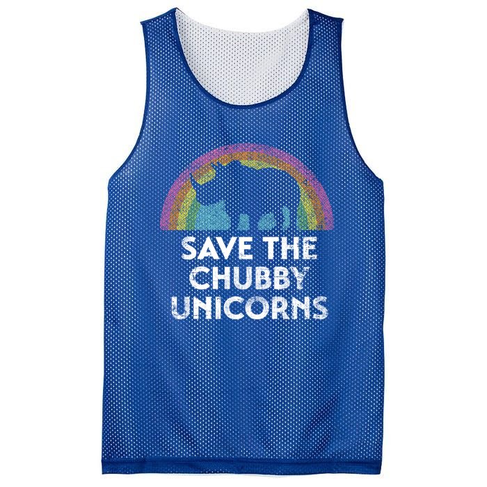 Save The Chubby Unicorns With Rainbow Gift Mesh Reversible Basketball Jersey Tank