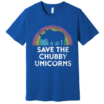 Save The Chubby Unicorns With Rainbow Gift Premium T-Shirt