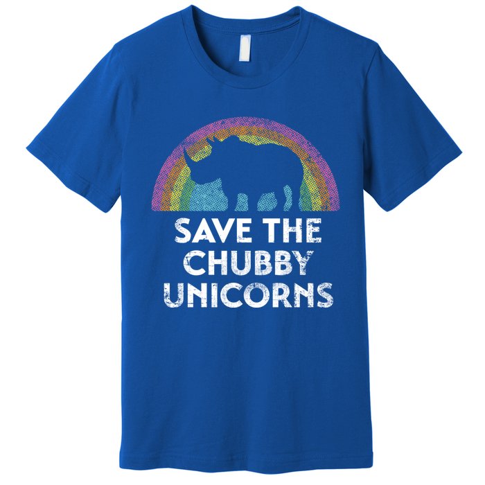 Save The Chubby Unicorns With Rainbow Gift Premium T-Shirt