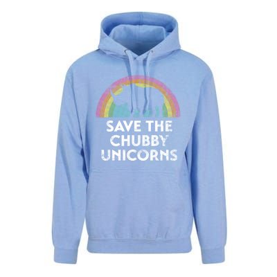 Save The Chubby Unicorns With Rainbow Gift Unisex Surf Hoodie