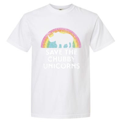 Save The Chubby Unicorns With Rainbow Gift Garment-Dyed Heavyweight T-Shirt