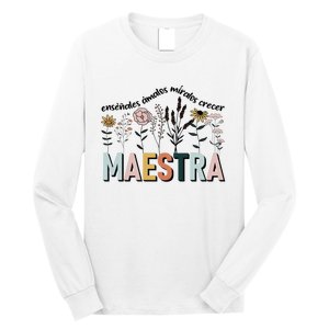 Spanish Teacher Cultivando Bilingues Maestra Language Teacher Long Sleeve Shirt