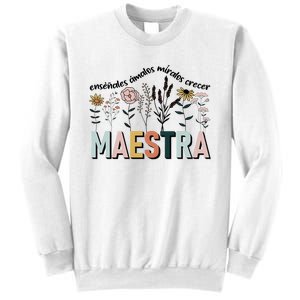 Spanish Teacher Cultivando Bilingues Maestra Language Teacher Sweatshirt