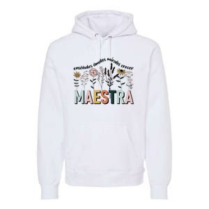 Spanish Teacher Cultivando Bilingues Maestra Language Teacher Premium Hoodie