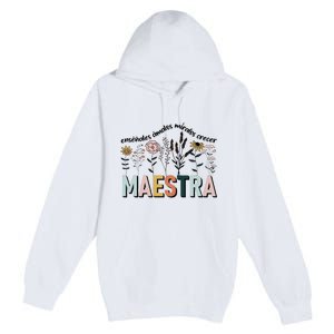 Spanish Teacher Cultivando Bilingues Maestra Language Teacher Premium Pullover Hoodie