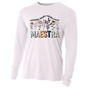 Spanish Teacher Cultivando Bilingues Maestra Language Teacher Cooling Performance Long Sleeve Crew