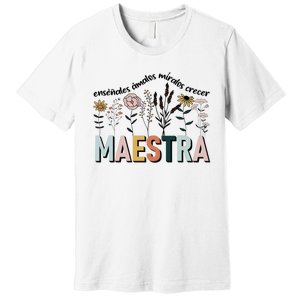 Spanish Teacher Cultivando Bilingues Maestra Language Teacher Premium T-Shirt