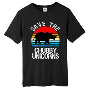 Save The Chubby Unicorns Retro Style Rhino Gift Tall Fusion ChromaSoft Performance T-Shirt