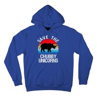 Save The Chubby Unicorns Retro Style Rhino Gift Hoodie