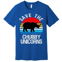 Save The Chubby Unicorns Retro Style Rhino Gift Premium T-Shirt