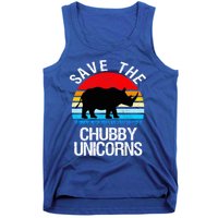 Save The Chubby Unicorns Retro Style Rhino Gift Tank Top