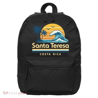 Santa Teresa Costa Rica Retro Wave 16 in Basic Backpack