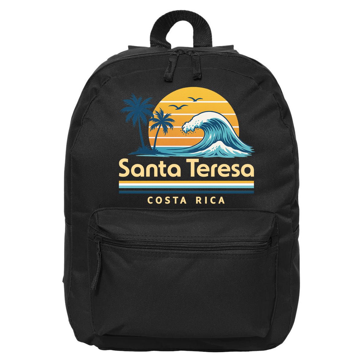 Santa Teresa Costa Rica Retro Wave 16 in Basic Backpack