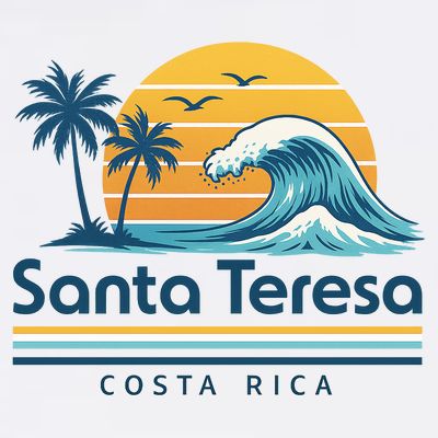 Santa Teresa Costa Rica Retro Wave T-Shirt