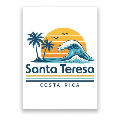 Santa Teresa Costa Rica Retro Wave Poster