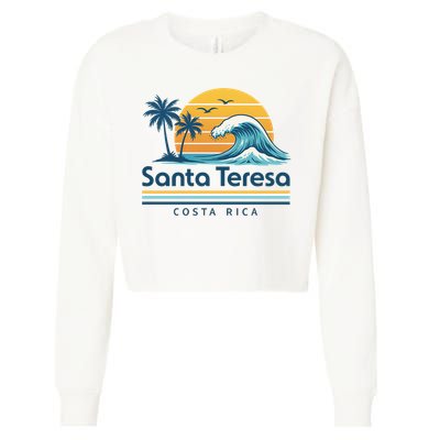 Santa Teresa Costa Rica Retro Wave Cropped Pullover Crew