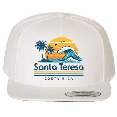 Santa Teresa Costa Rica Retro Wave Wool Snapback Cap