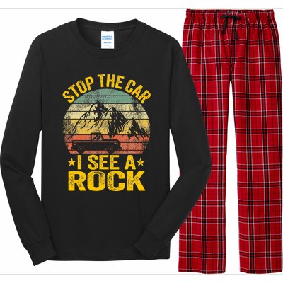 Stop The Car I See A Rock Collector Geology Funny Geologist Long Sleeve Pajama Set