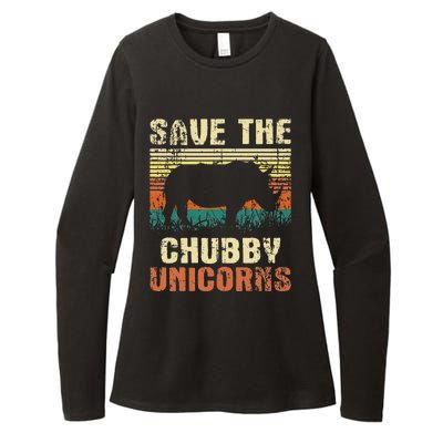 Save The Chubby Unicorns Zoologist Rhino Lover Rhinoceros Womens CVC Long Sleeve Shirt