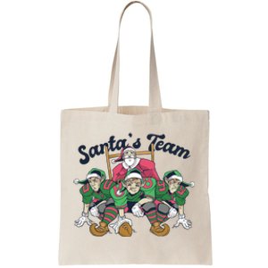 Santas Team Christmas Football Elf Team Tote Bag