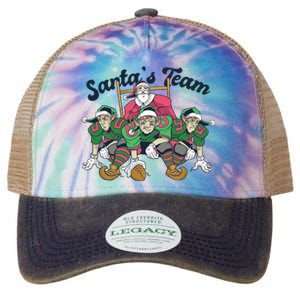 Santas Team Christmas Football Elf Team Legacy Tie Dye Trucker Hat