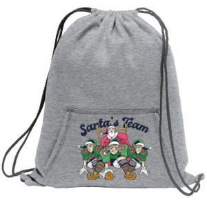 Santas Team Christmas Football Elf Team Sweatshirt Cinch Pack Bag