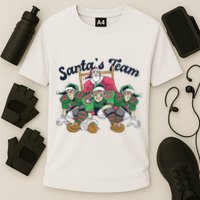 Santas Team Christmas Football Elf Team Cooling Performance Crew T-Shirt