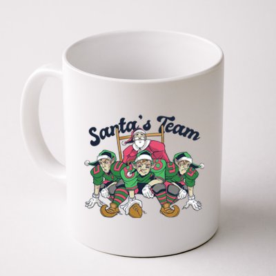 Santas Team Christmas Football Elf Team Coffee Mug